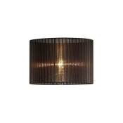 Inspired Diyas - Florence - Abat-jour rond en organza noir 380 mm x 260 mm, adapté au lampadaire