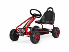 Kart à pédales vélo et véhicule pour enfants siège réglable avec frein à main 3-6ans rouge helloshop26 20_0000698
