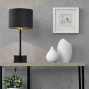 Lampe de table adaptée à chaque espace avec un abat-jour folklorique différentes couleurs taille : Noir gris