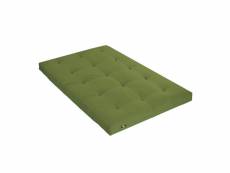 Matelas futon vert pistache coeur en latex 140x200