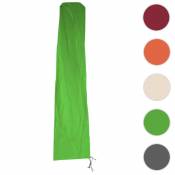 Mendler Housse de protection HWC pour parasol jusqu'à 4,3 m (3x3 m), gaine de protection avec zip ~ vert