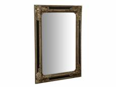 Miroir, miroir mural rectangulaire, à accrocher au mur horizontal vertical, shabby chic, maquillage, salle de bain, cadre finition or antique, l50xp3x