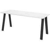Mobilier1 - Table Tucson 142, Blanc, 75x67x185cm, Stratifié,