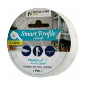 Nordlinger - pro smart profile plat pvc 3X0.04 cm x 2.6 m blanc