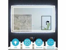 Ocean 60x50cm miroir salle de bain antibuéed--interrupteur tactile--miroir horizontal ou vertical--miroir le