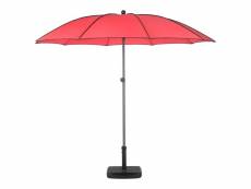 Parasol droit rond bogota - inclinable - diam. 250 cm - rouge coquelicot