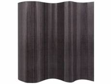 Paravent séparateur de pièce cloison de séparation décoration meuble bambou gris 250 cm helloshop26 0802016par2