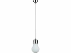 Paris prix - lampe suspension verre "bulb" 15cm blanc