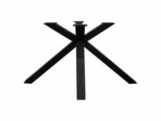 Pied de table de repas métal noir design croix h.65 cm - 04