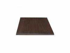 Plateau de table carré marron foncé 600 mm - bolero