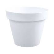 Pot rond Toscane - 30x26cm - 10L - Blanc EDA plastiques