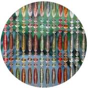 Rideau de porte en perles multicolores Stresa 100 x 230 cm - Multicolore