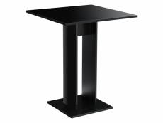 Table à manger de forme carrée table design pour salle à manger cuisine salon panneau de particules mélaminé 65 x 65 x 78 cm noir brillant [en.casa]