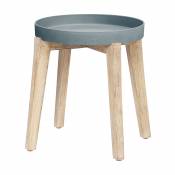 Table basse Gypso gris en bois et grès SANDSTONE