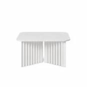 Table basse Plec Medium / Marbre - 70 x 70 x H 35 cm - RS BARCELONA blanc en pierre