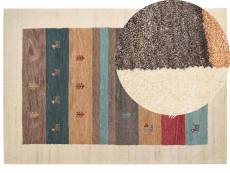 Tapis gabbeh en laine multicolore 160 x 230 cm sarilar 384369