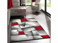Tapis grand dimensions brillance ultimate rouge 80 x 150 cm tapis de salon moderne design par unamourdetapis