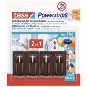 Tesa - Fixation adhésive pour rideaux Powerstrips® 58047-00002-20 marron 4 pc(s) - marron