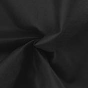 Tissu uni à enduction brillante - Noir - 1,55 m