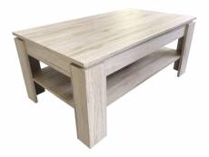 Universal - meuble salon-séjour. Table basse en mélaminé bois clair. L-h-p : 110 - 47 - 65cm