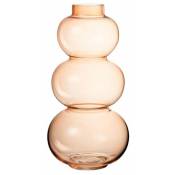 Vase Design En Verre boule 36cm Orange - Paris Prix