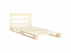 Vidaxl cadre de lit de palette bois de pin massif 100 x 200 cm 285242