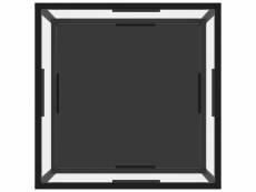 Vidaxl table basse transparent et noir 60x60x35 cm