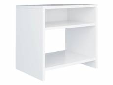 Vidaxl table de chevet blanc 40x30x40 cm bois d'ingénierie
