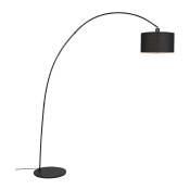 Vinossa - Lampe arquée - 1 lumière - h 1800 mm - Noir - Moderne - éclairage intérieur - Salon - Noir - Qazqa