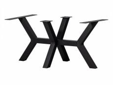 Zeeland-pied de table en métal - noir - 72x141x79 cm - tablo WOOOD TABLO