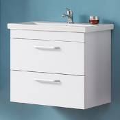 Aica Sanitaire - Meuble de salle de bain modéle de Anlo double 58x38x50cm Ensemble meuble et vasque