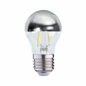 Ampoule LED COB A FILAMENT 4W (35W) E27 Blanc chaud 2700°K G45 Argent