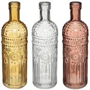 Atmosphera - Set de 3 bouteilles Folk - verre créateur