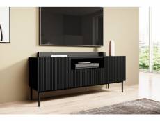 Bobochic meuble tv 150 cm avec niche kasha pieds noir