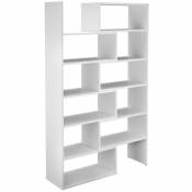 Calicosy - Bibliothèque d'angle modulable Calvia - H221,3 cm Blanc - Blanc