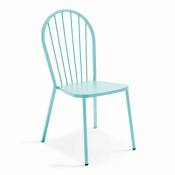 Chaise bistrot de jardin en métal turquoise - Bleu