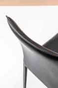 Chaise en cuir Milano noire Kare Design