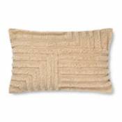 Coussin Crease Wool / 60 x 40 cm - Laine tissée et tuftée main - Ferm Living beige en tissu