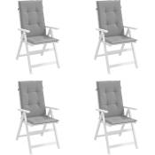 Coussin de chaise de jardin 4 pcs Gris 120 x 50 x 3 cm - Inlife