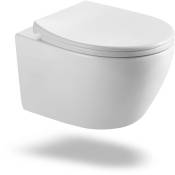 Cuvette wc Suspendu Mural sans Rebord - Cuvette Toilette