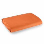 Drap plat 1 place et 2 places 100% coton/57 fils/cm² - orange - 240 x 300 cm pour lit 2 places - Orange