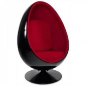 Fauteuil Design eggs 133cm Noir & Rouge - Paris Prix