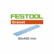 Festool Lot de 50 abrasifs stickfix 80x400mm pour enduits,apprêts,laques,peintures