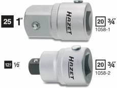 Hazet 1058-2 adaptateur carré creux 20 mm/carré massif 12,5 mm longueur 52.3 mm 21417