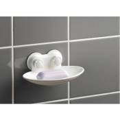 Homemaison - Porte savon à ventouse Blanc 15.5x11.5x7 cm - Blanc
