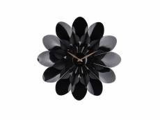 Horloge mural flower - noir