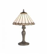 Lampe de table Tiffany Calais 1 Ampoule Gris 40,5 Cm
