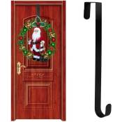 Linghhang - noir) Crochet de suspension en métal de qualité supérieure pour couronne, 38,1 cm, pour décoration de Noël, grand format - black