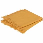Lot de 2 serviettes de table Maha jaune moutarde 40x40cm Atmosphera créateur d'intérieur - Ocre
