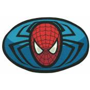 Marvel - Tapis enfant Spiderman ovale bleu 90x57 - Bleu